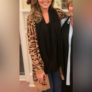 LEOPARD print Cardigan Sweater Duster - Splendid -Size Small